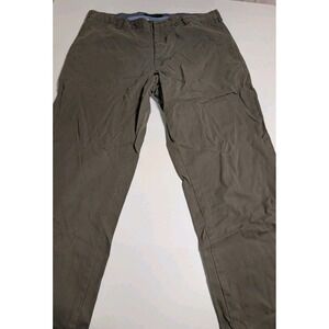 Banana Republic Men's Gavin Relaxed Straight Chino Pants 38x32 Olive Khaki